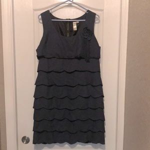 Navy Scalloped Dress